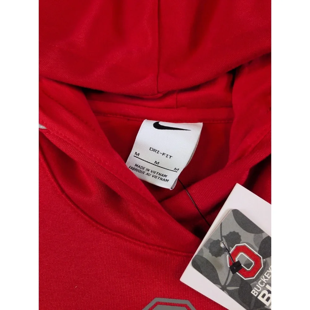 Ohio State Buckeyes Hoodie Mens Medium Nike Center Swoosh Sweatshirt New Lebron